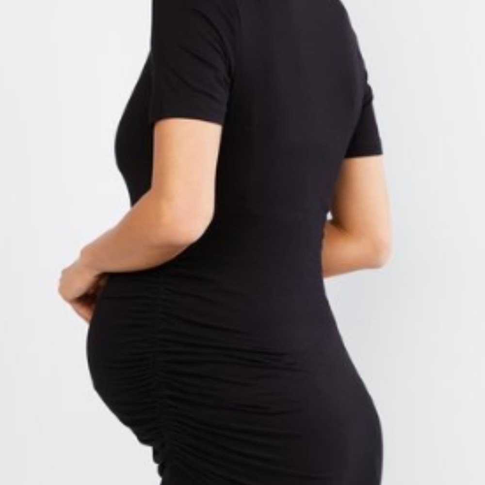 Ruched Lined Maternity Dress